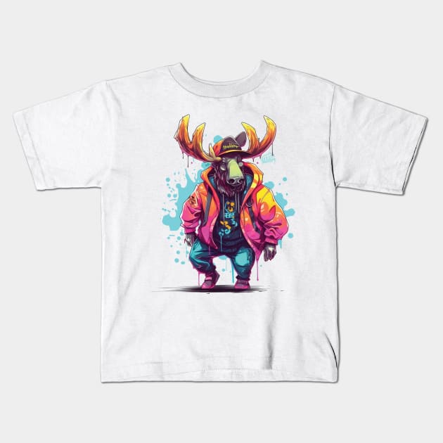 Rap-a-Moose Kids T-Shirt by Imagequest